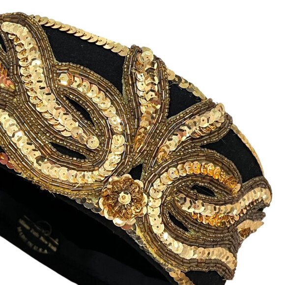 Vintage JenolSequin Embellished Velvet Hat - Picture 3 of 5